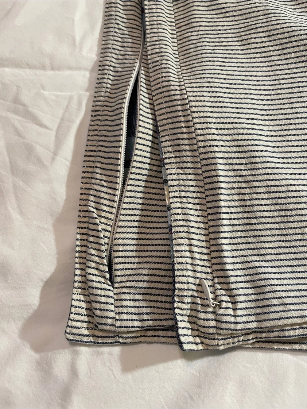 Ralph Lauren Blue and Cream Striped 100% cotton pillow shams